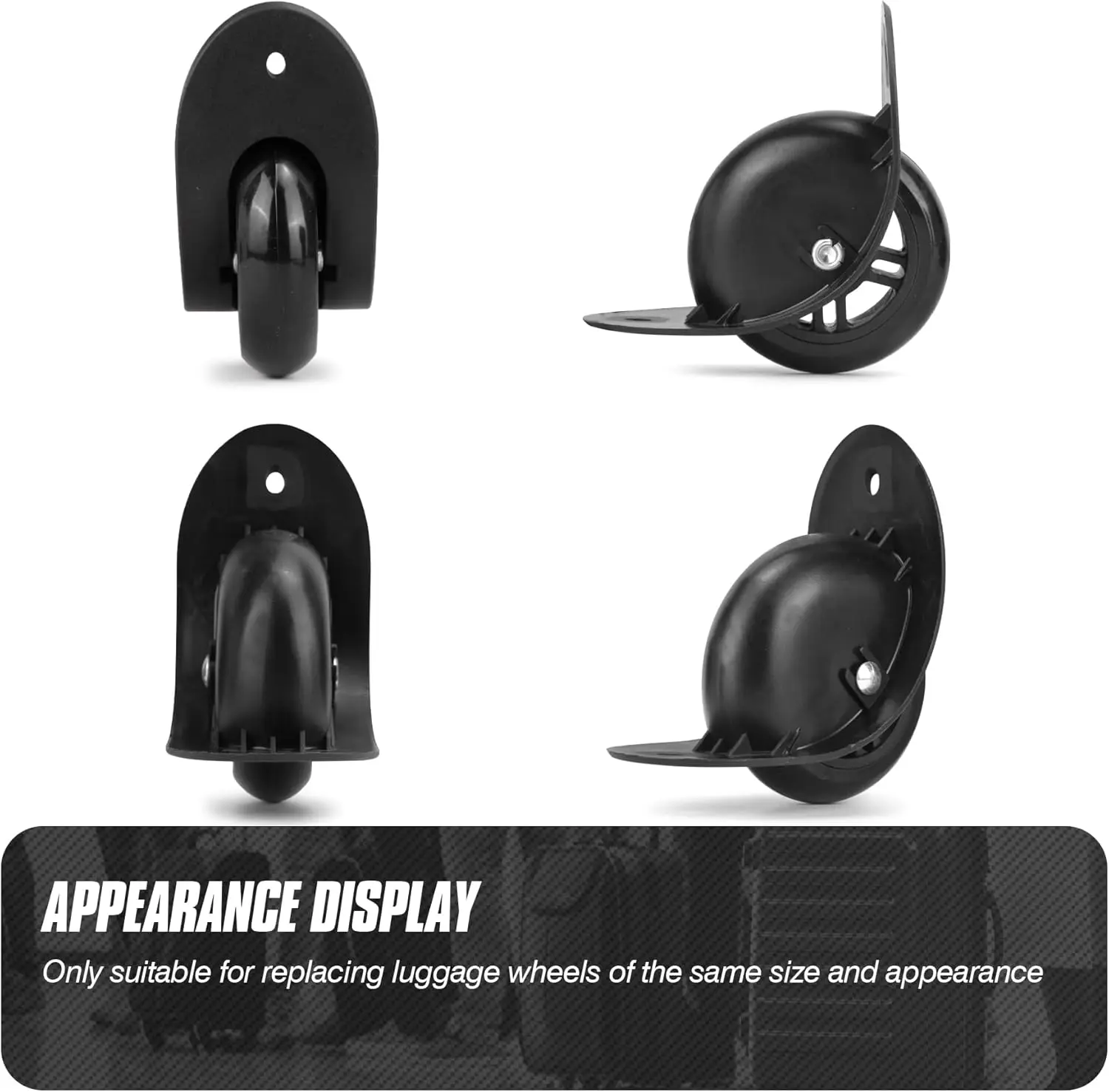 GUGULUZA Luggage Wheel Replacement Aircraft Password Box Directional Roller Wheel Maintenance Shock Absorption ST0019