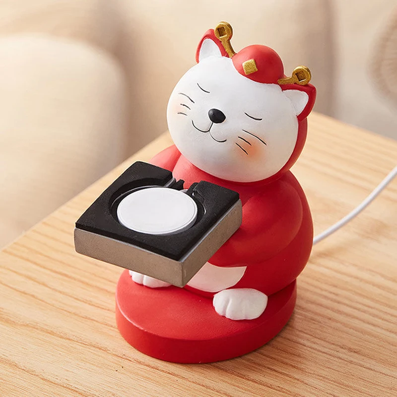 Support Apple Watch Charger Base Cute Cartoon Cat Watch Display Organizer Holder Creative Portable Smart Watches Charging Stand