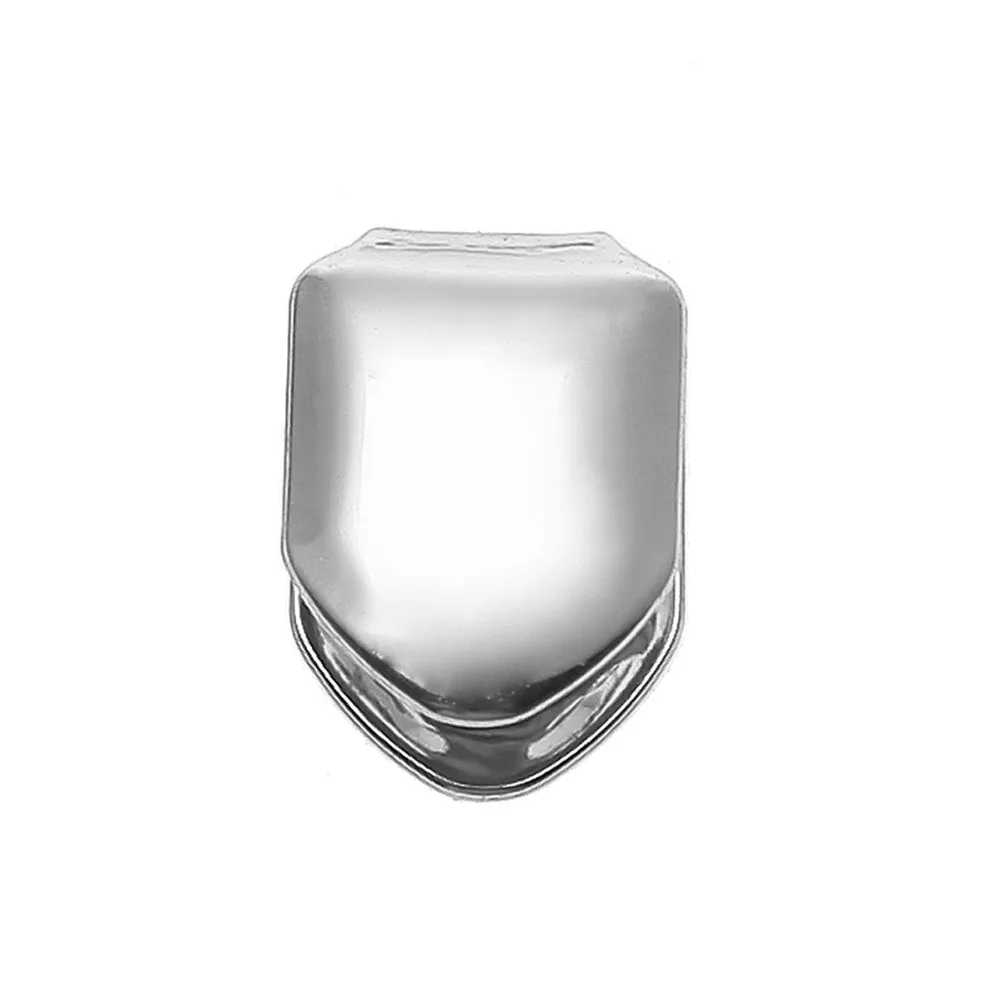 Trendy Hip Hop Gold Plated Small Single Tooth Cap Grillz Top Bottom False Teeth Stylish Fashion Jewelry Accessory 6