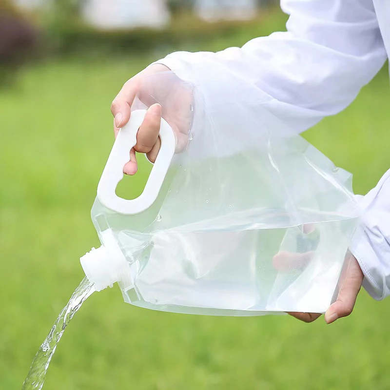 3/5L Portable Water Bag Folding Bucket Water Container Jug Bottle Pouch Outdoor Travel Camping with Handle Camping Supplies