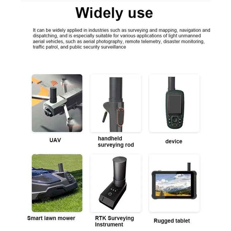 A99E-풀 밴드 L1 L2 L5 B3i E5 IP67 쿼드리필라 헬리컬 SMA 고정밀 GPS GNSS 액티브 RTK 안테나 (F9P 모듈용)