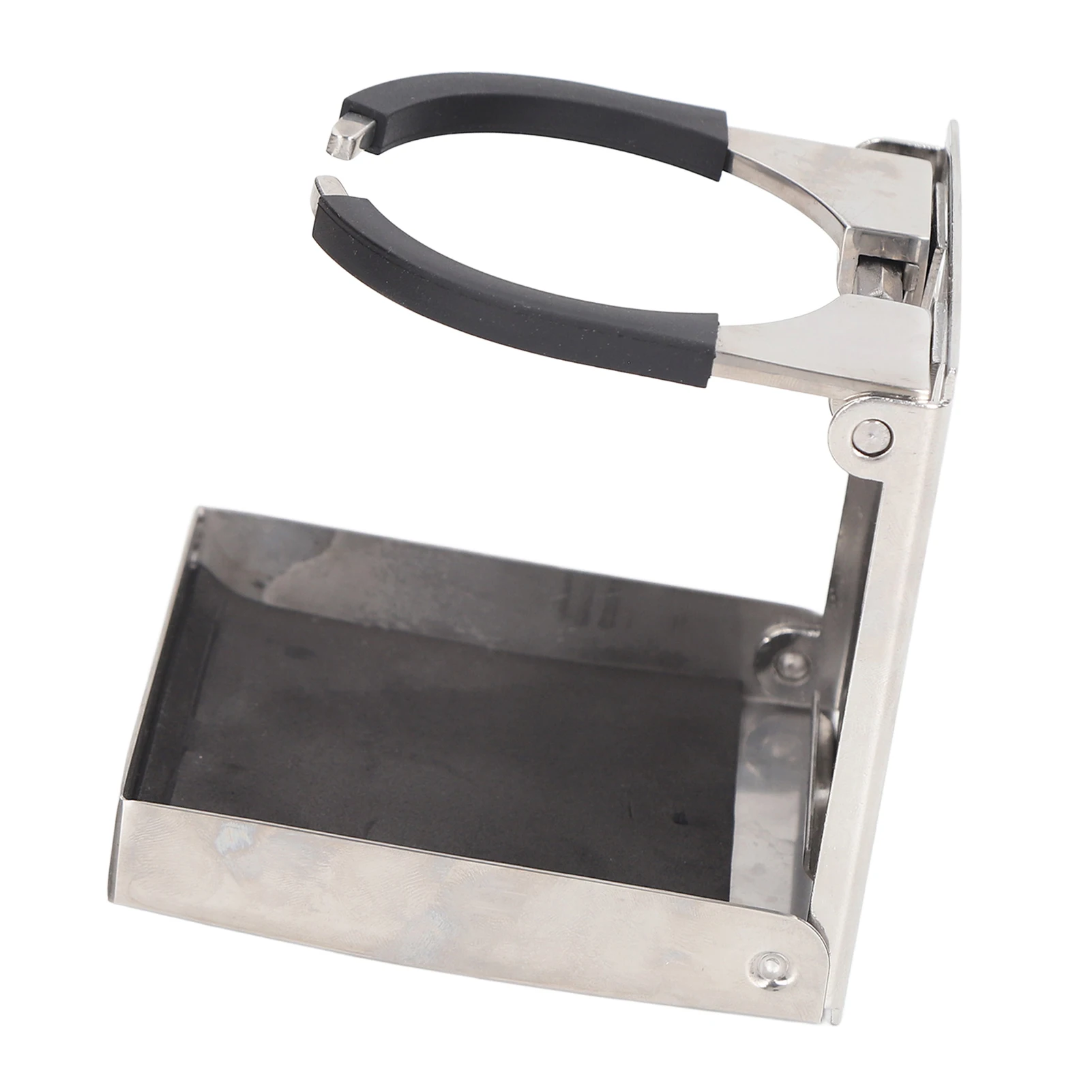 Mug Holder Fold Up Drink Holder 53‑80mm Burr Easy Installation Adjustable Anti Corrosion Stainless Steel Silicon for Boat