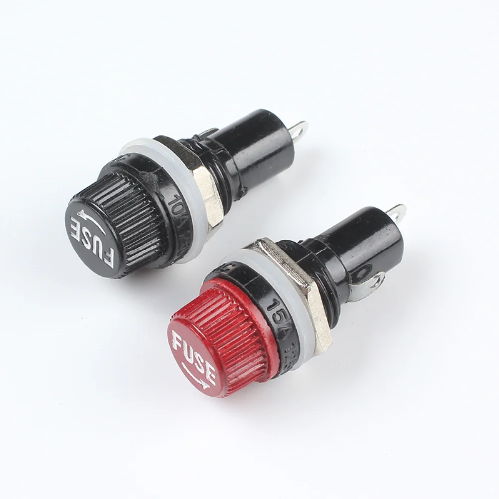 5PCS fuse black insurance tube seat 5*20 fuse seat 6X30 high