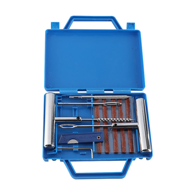 Heavy Duty Tire Repair Tools Kit Professional for Truck Motorcycle Tubeless Flat Tyre Emergency Puncture Plugs Set