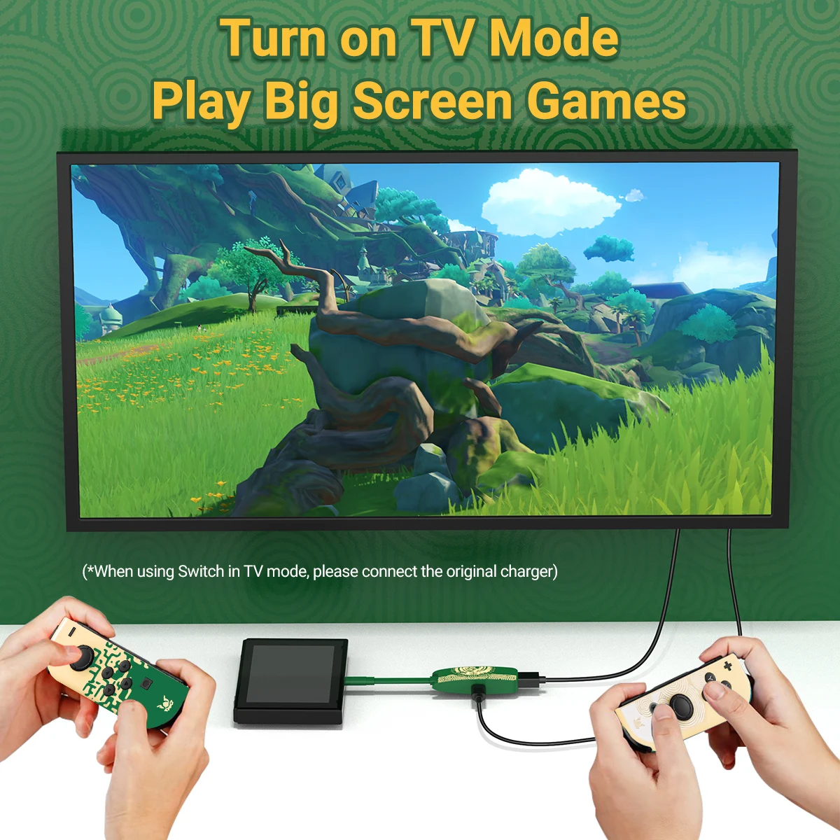 3 In 1 Game Hub ABS Green USB-C Docking Station With USB2.0 4K60Hz HDMI PD 100W For Laptop ，Switch， Mobile Phone