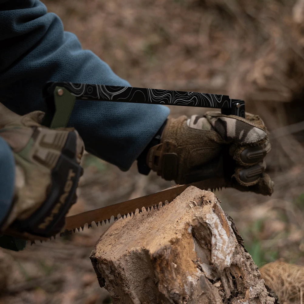 Folding Saw with Storage Bag Cutting Tree Hand Saw Aluminum Alloy Camping Foldable Hand for Wood Branches