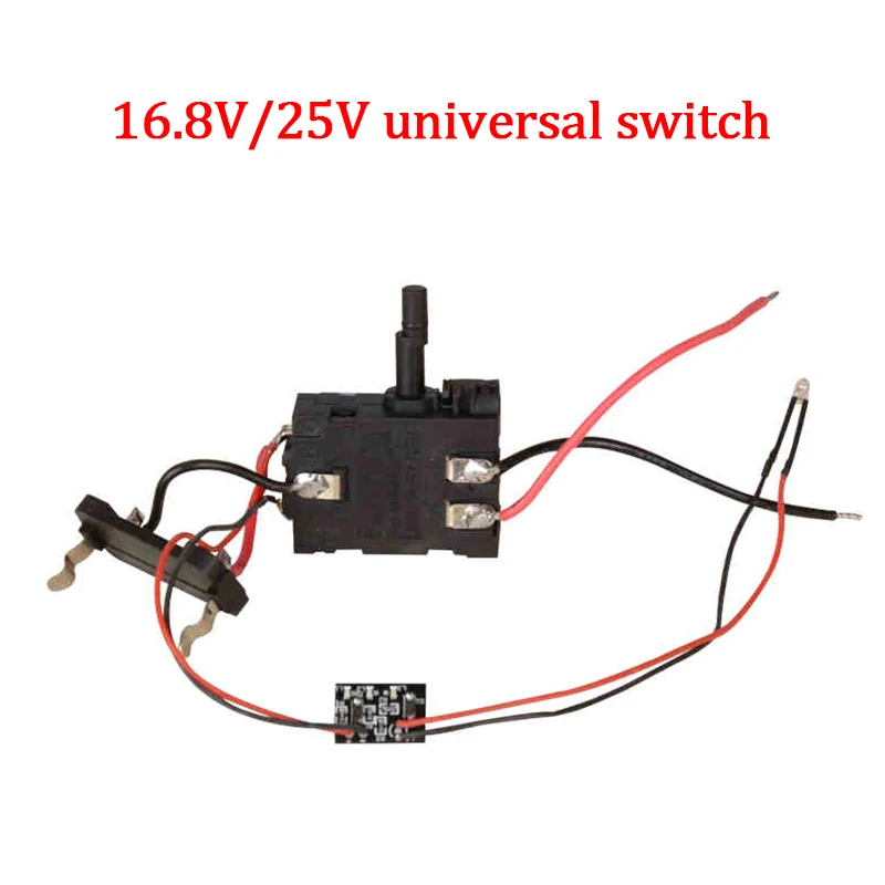 Interruptor De Taladro Eléctrico - Batería De Litio Interruptor De Gatillo De Control De Velocidad De Taladro Inalámbrico Con Luz Pequeña 7.2 V - 24 V