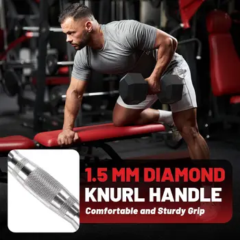 Hex Dumbbell Set with Rack - Rubber Coated Cast Iron Weights, Non-Slip Chrome Handles, Space-Saving Home Gym Set 5