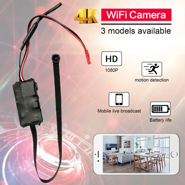 La caméra WiFi 2.0MP sans fil 4K home DIY prend en charge la diffusion en direct en temps réel via l'application de smartphone. Qualité d'image 1080P. 3 modèles disponibles 1