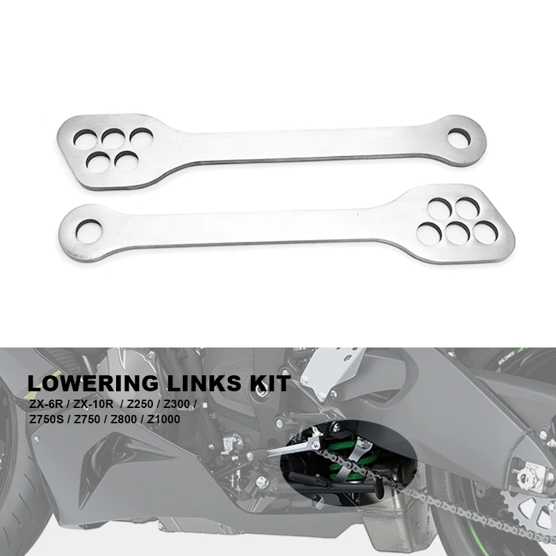 

Комплект звеньев для опускания мотоцикла, подходит для Kawasaki ZX-6R Z250 Z300 Z750S Z750 Z800 Z1000 EX250 EX300, задняя подвеска
