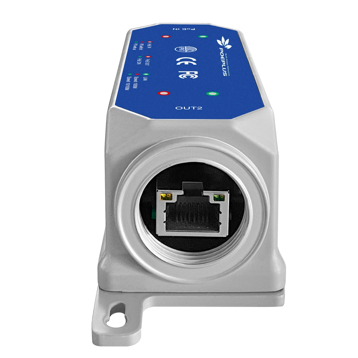 IP67 방수 야외 PoE 확장기 1G/2.5G/10Gbps 단일 포트 PoE 리피터 최대 90W 입력 및 출력