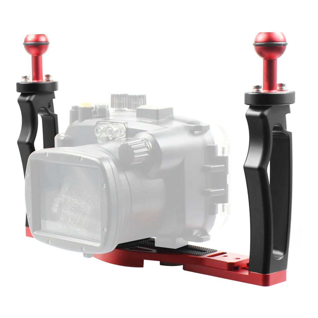 Verstellbarer Doppel griff Tablett Stabilisator Rig Tauchen Upgrade für Gopro13 Canon DSLR Kamera Smartphone Unterwasser gehäuse Halterung – Detail 22