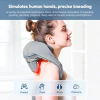 Electric Shoulder Kneading Massage Shawl Automatic Neck Back Massager Wireless Back Muscle Trapezius Relaxing Massage Pillow 3
