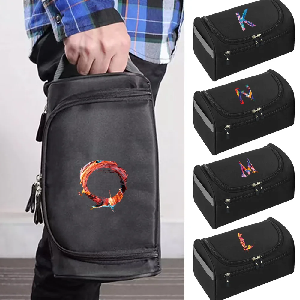 Unisex Business Portable Storage Bag Toiletries Organizer Men Travel Cosmetic Bags Hanging Waterproof Wash Pouch New Paint Print 7pcs set large capacity luggage storage bags for packing cube clothes underwear cosmetic travel organizer bag toiletries pouch