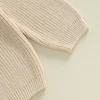 Blotona 1PC Mommy and Me Matching Sweaters Solid Color Knitted Long Sleeve Round Neck Warm Pullover Tops for Autumn Winter 4