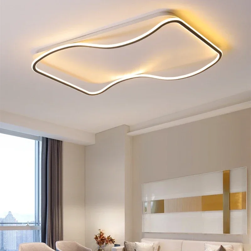 

Modern LED Simple Wave Ceiling Lamp For Living Dining Children's Room Bedroom Aisle Corridor Home Decor Lighting Fixture Lustre