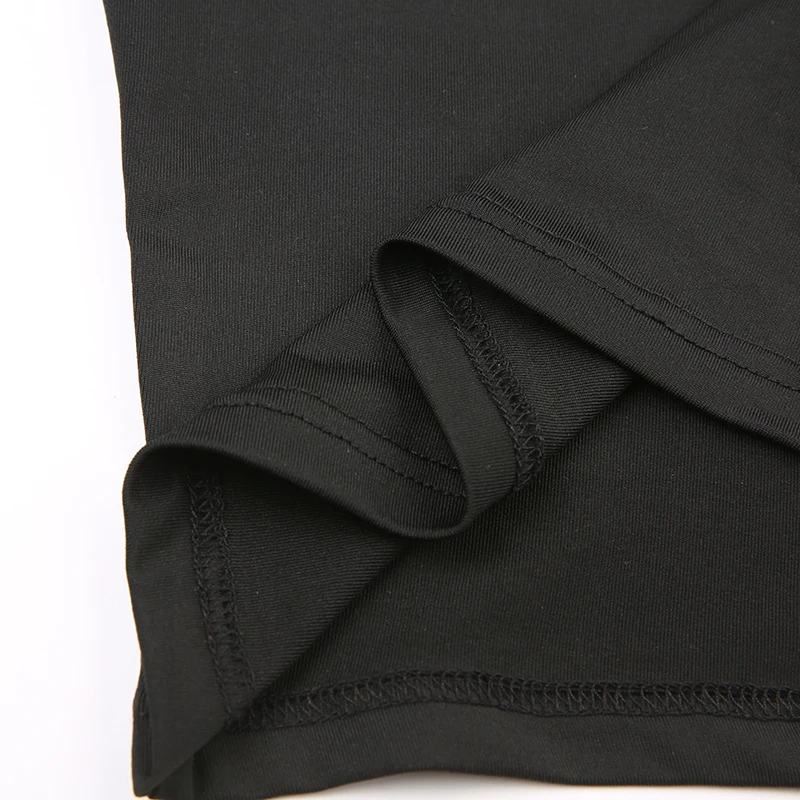 Basic Slim Fit Hooded Crop Top Elastic Long Sleeve Women Black Casual T-shirt Casual Swinging Collar Hoodies Pullover