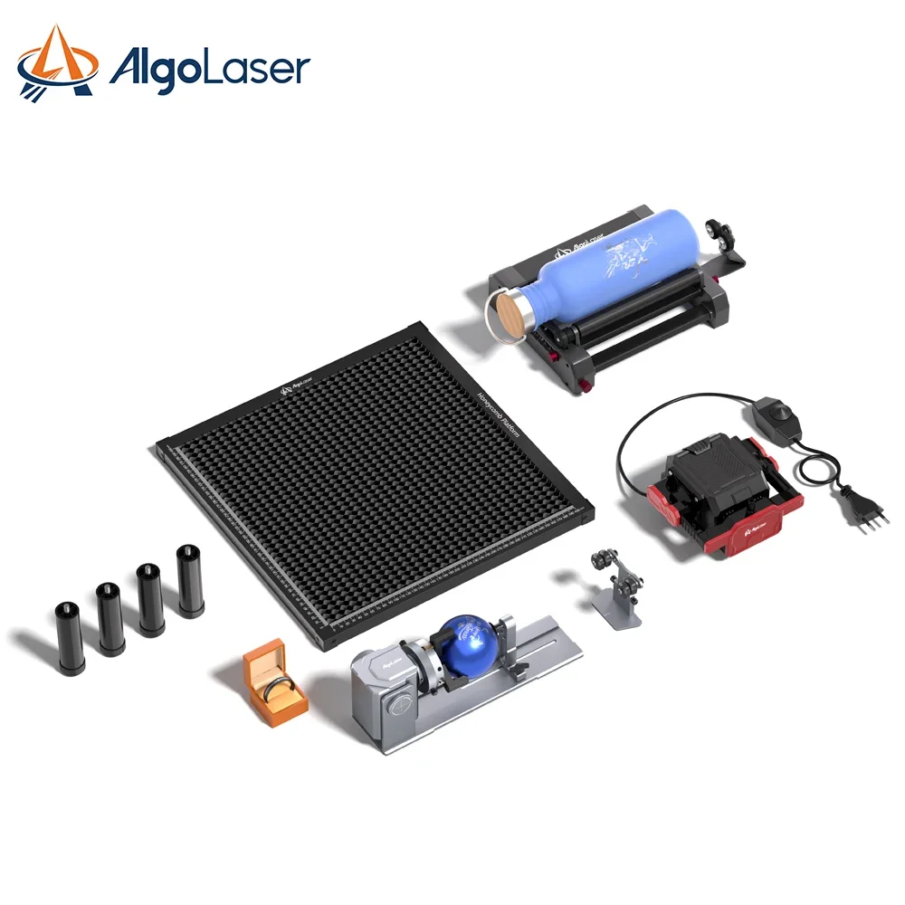 Algolaser-pinza de rodillo para grabador láser, Panel de protección de cama de panal, bomba de aire, máquina cortadora de grabado láser, accesorios adicionales