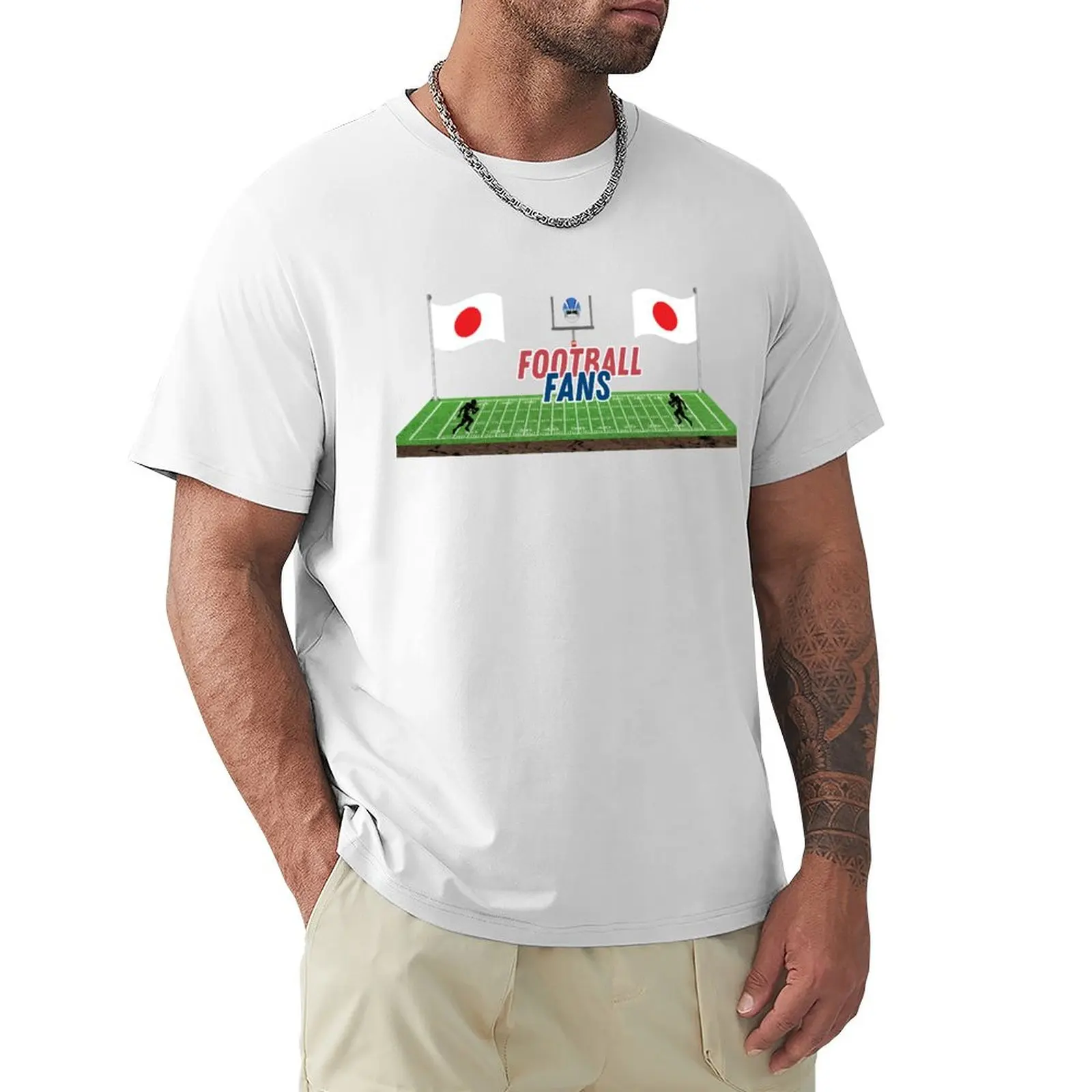 

American Football Fans Sport Connects People Japan T-shirt korean fashion plain customizeds mens graphic t-shirts anime