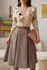 DABUWAWA Tree Dimensional Decoration Knitted Cardigan Hook Flower Hollow Sweater Womans Clothing V Neck Y2k Tops DM1DZK003 2
