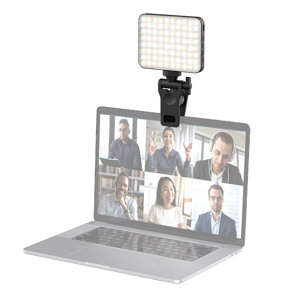 Lampe Selfie Portable 128 LED - 3000-6500K, CRI95+, Batterie 2000mAh, 3 Modes, Pince Pour Téléphone Et Ordinateur