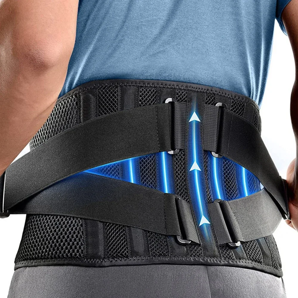 Adjustable Back Brace Double Pull Lumbar Support Belt Anti-Skid Back Support Belt Men Women Lumbar Pad Sports Assistance Cushion