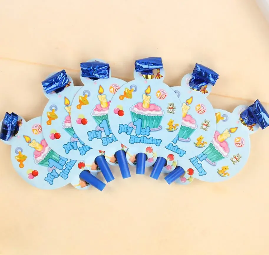 6Pcs/lot Cute Colorful Cartoon Animals Whistles Children Birthday Christmas Party Blowing Dragon Blowout Baby for Birthday Party
