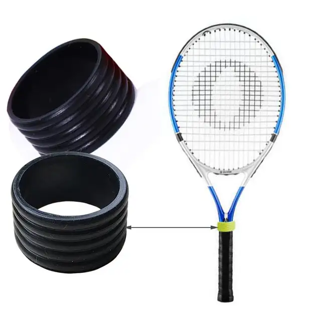 4Pcs/lot Sweat-absorbing Band Fixed Stretchable Handle Silicone Tennis Racket Grip Ring Handle Closure Rubber Tennis Accessories 5