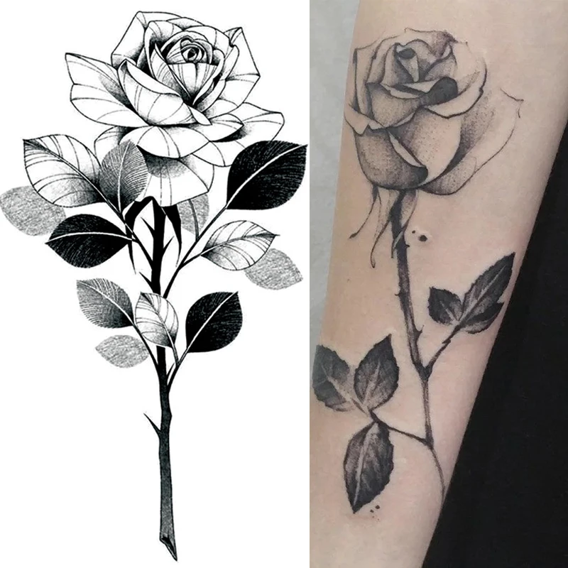 Layout Fpr 18 Roses Black And White Rose Tattoos For Men