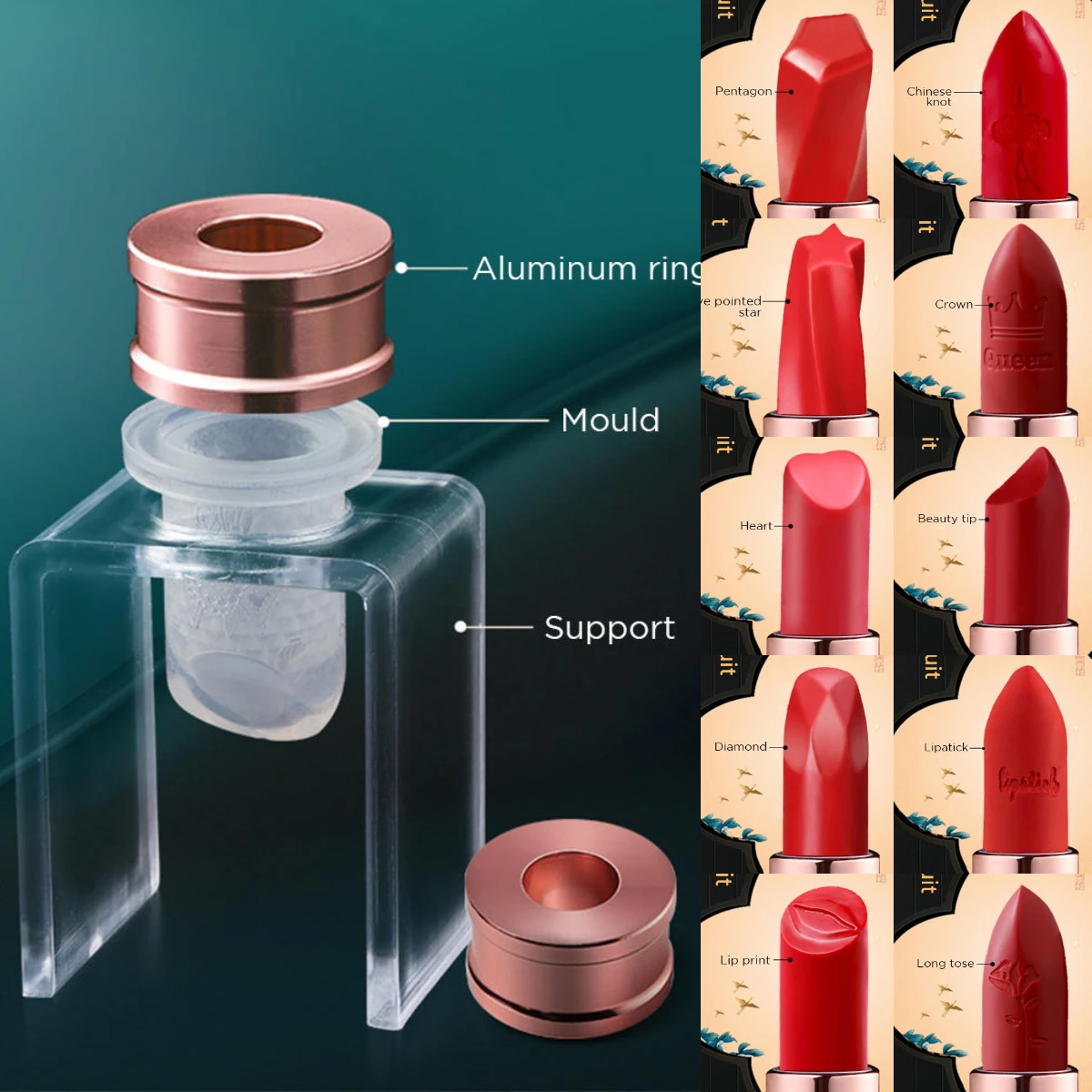 

3 шт./набор, силиконовые формы для помады