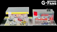 G FANS 1:64 NISMO Architectural / Gas Station Scene Dioramas Models 1