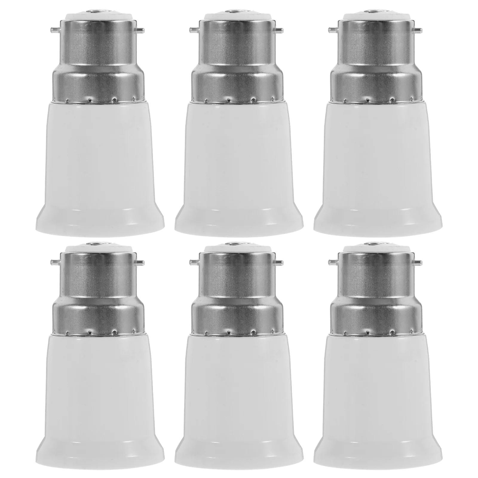 

6 Pcs Light Bulb Adapter Socket Outlet Lamp Holder Base Converter White Converters
