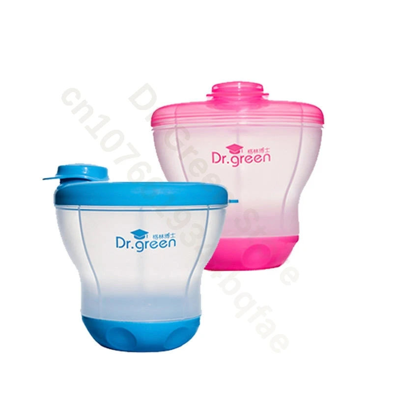 Dr. Green Mini Powdered Milk Storage Jar Powdered Milk Box Portable Baby Outing Four Compartments Dispensing Rotary Powder Box