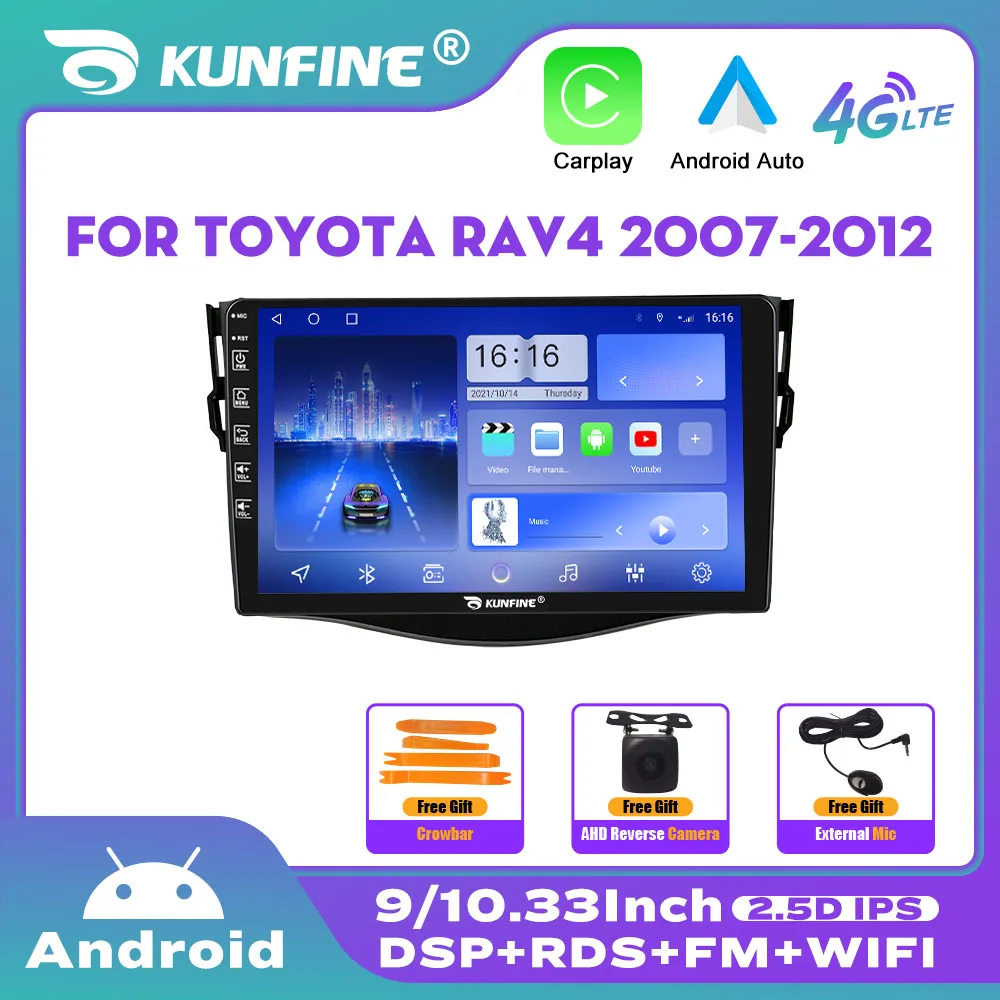 

10.33 Inch Car Radio For Toyota RAV4 2007-2012 2Din Android Octa Core Car Stereo DVD GPS Navigation Player QLED Screen Carplay