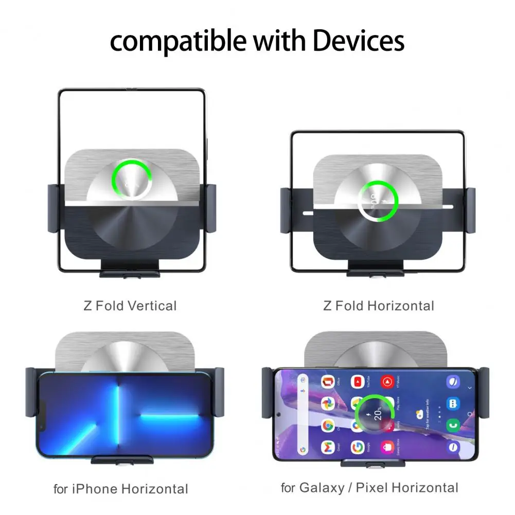 

Flexible Fold Screen Cell Phone Wireless Charger Bracket Auto Wireless Charger Portable Qi Fast Charging