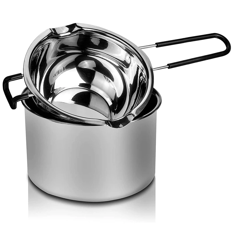 2 Pack Double Boiler Pot Set Stainless Steel Melting Pot For Melting