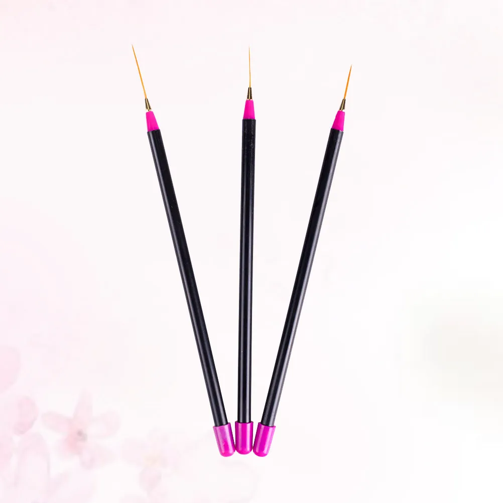 3개 네일 아트 브러쉬 펜 세트 도트 페인팅 살롱용 고품질 파인 팁 라이너