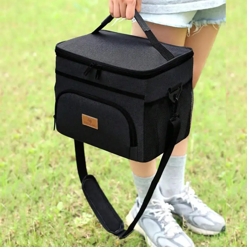 Large Capacity Leak Proof Lunch Backpack Thermal Large Picnic Cool and Warm Insulated Bag Outdoor Storage Shoulder Bag 5