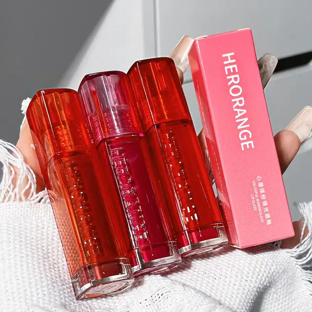 HERORANGE HR557 Heart Tide Colorful Mirror Light Lip Enamel Soft and Rich Color Presents Charming Lip Makeup 5
