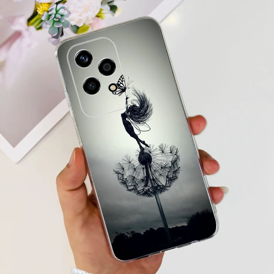 Floral Transparent Soft Silicone Phone Case - Protective Bumper