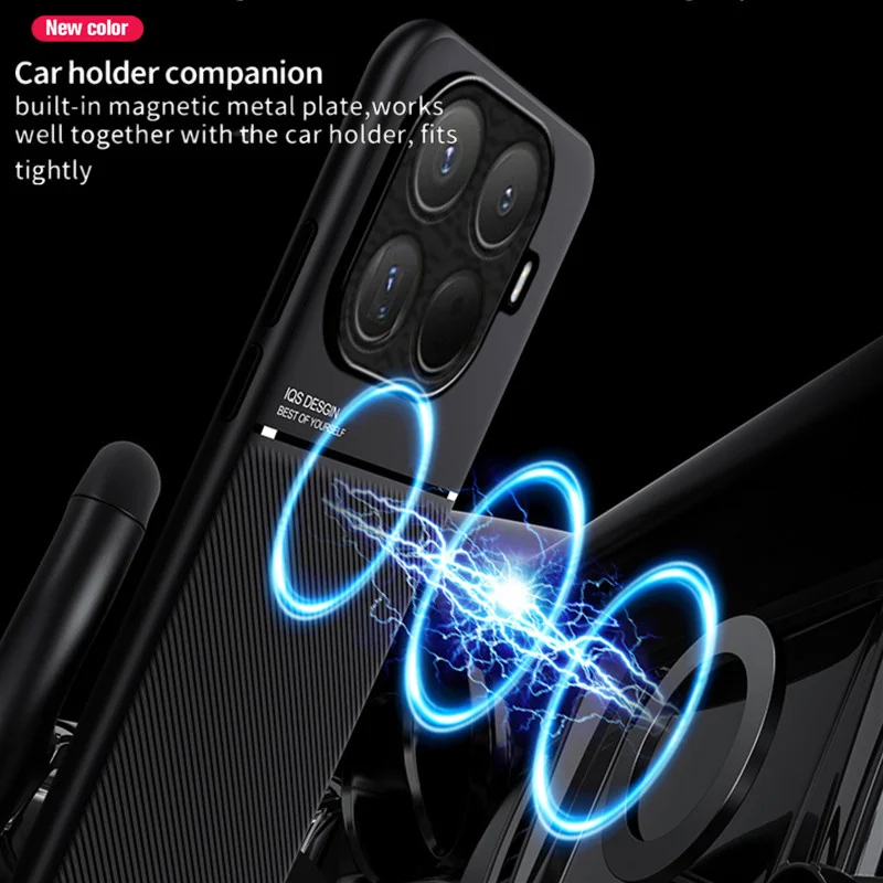 Magnetic Rugged Non-Slip Protective Case with Built-in Metal Plate