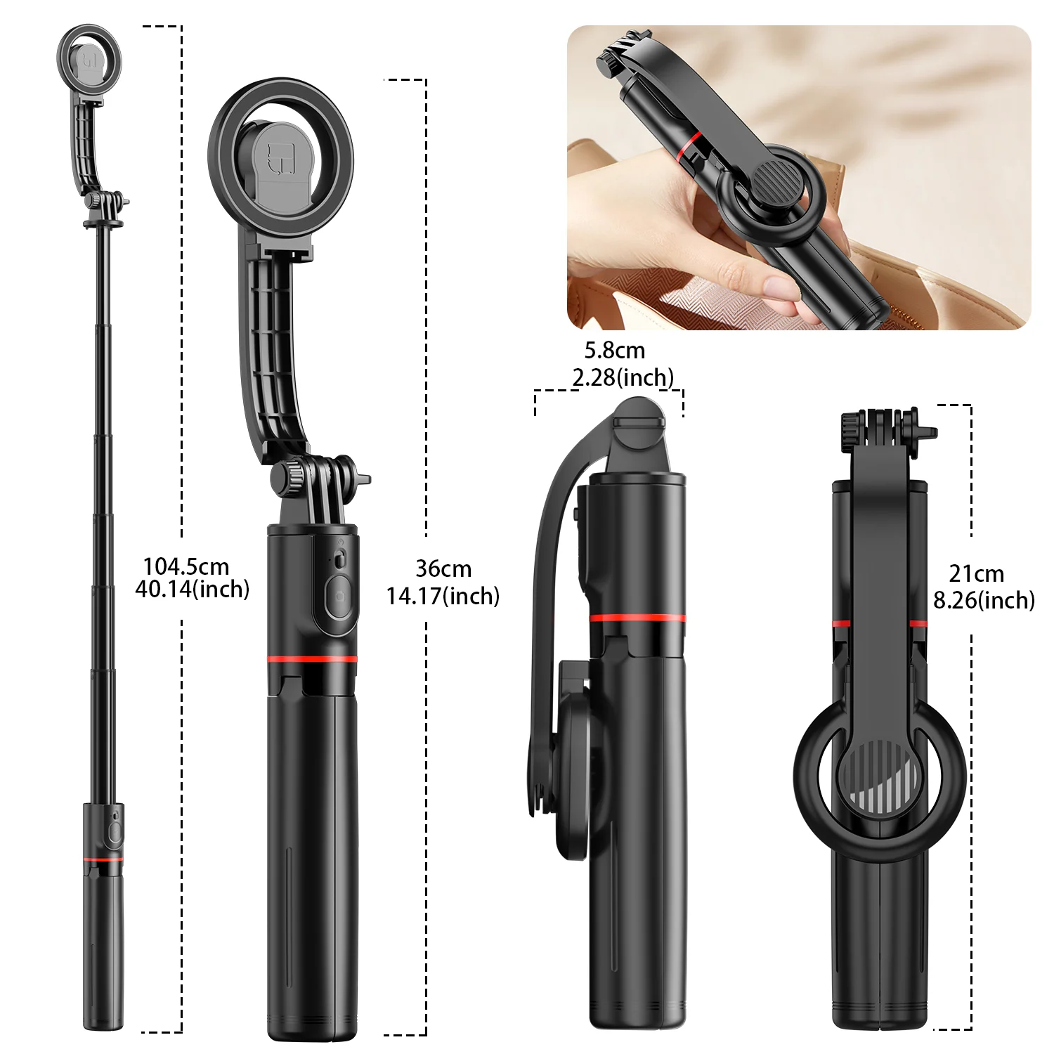 tripod selfie stick L20 Detachable Mount Selfie Stick Tripod Portable Handheld Bluetooth Stand Stabilizer Tripe Holder for Cell Phone