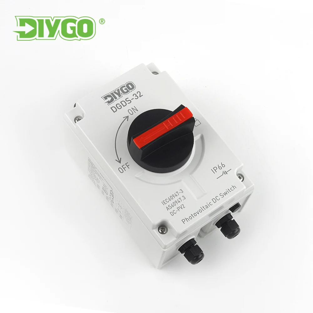 Interruttore di Disconnessione Solare FAI DA TE GO, Impermeabile IP66 per Esterni, 1 Ingresso 1 Uscita, Interruttore Isolatore per Sistema Fotovoltaico DC 1200VDC 32A - Image 4