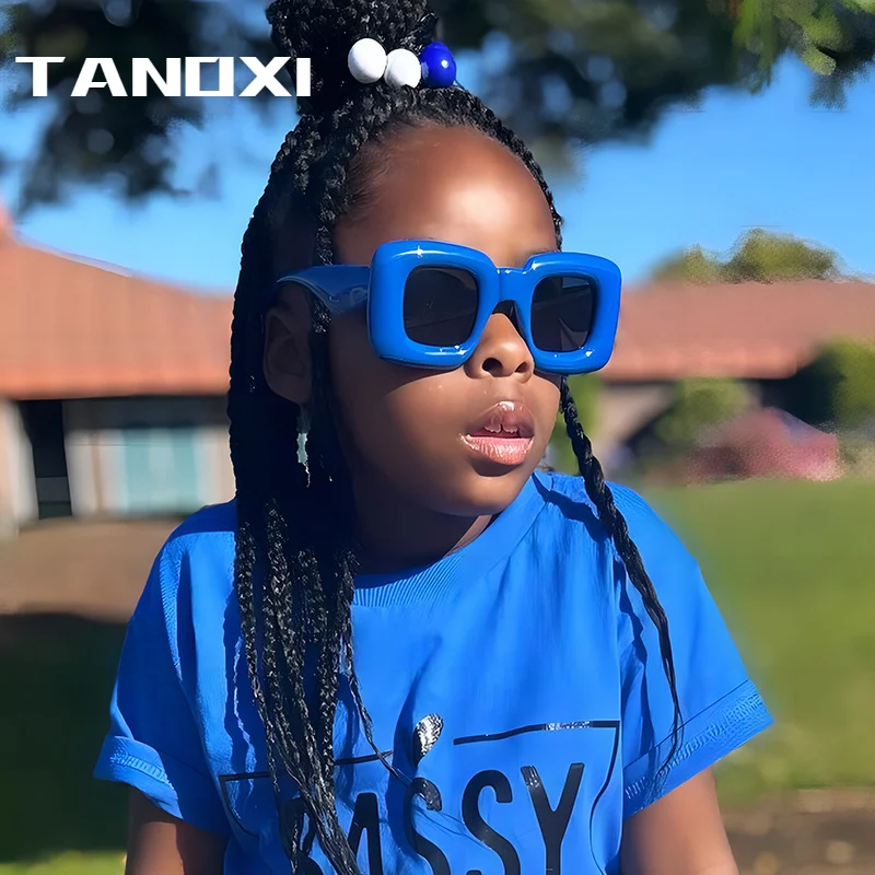 Bubble Children's Sunglasses Boy Girl Sunglasses Colorful Rectangle Glasses Safety Gift For Children Baby
