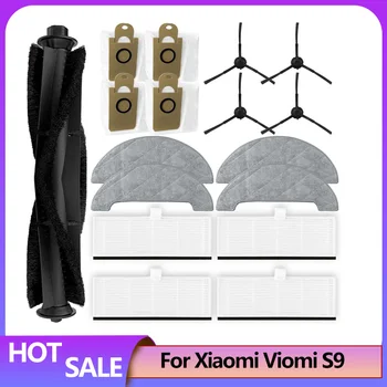 샤오미 Viomi S9 메인 사이드 브러시 헤파 필터 먼지 봉투 걸레 천, 걸레 예비 부품, 로봇 진공 청소기 액세서리 키트
