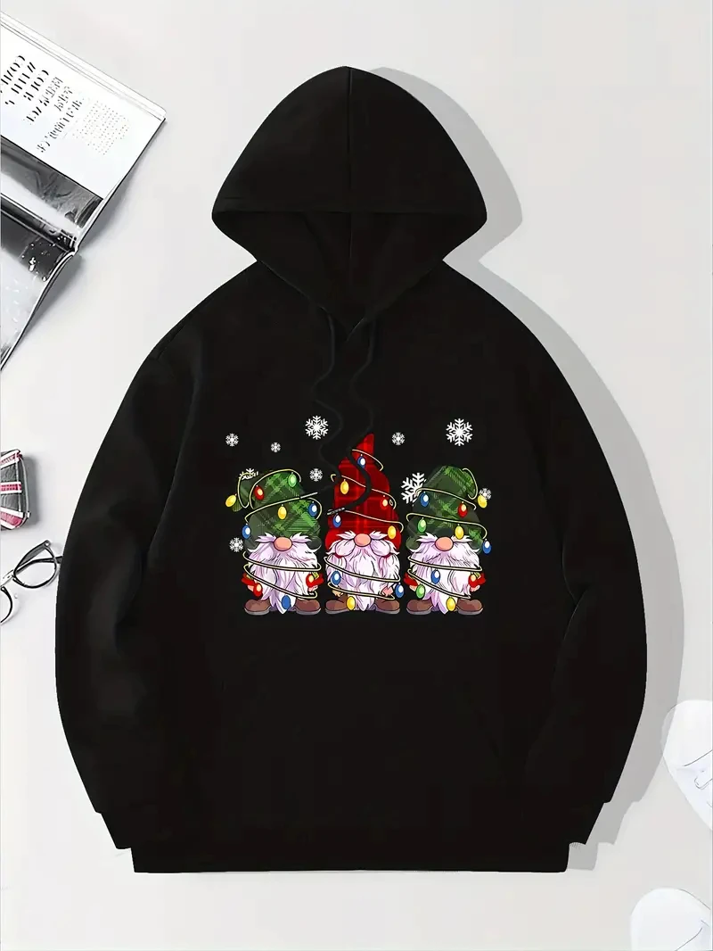 

Funny Santa Claus Print Sweatshirts For Men Simplicity Style Christmas Hoodies Fashion Casual Long Sleeve Pullover Women's Tops