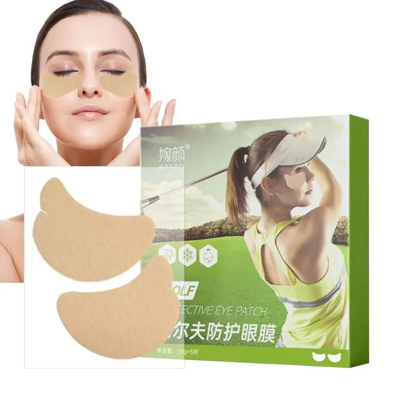 

1 Box 5pair Outdoor UV Cut Eye Patch For Skin Facial Golf Patch Reduce Freckles Skin Care Moisturizing Sun Protection Stickers