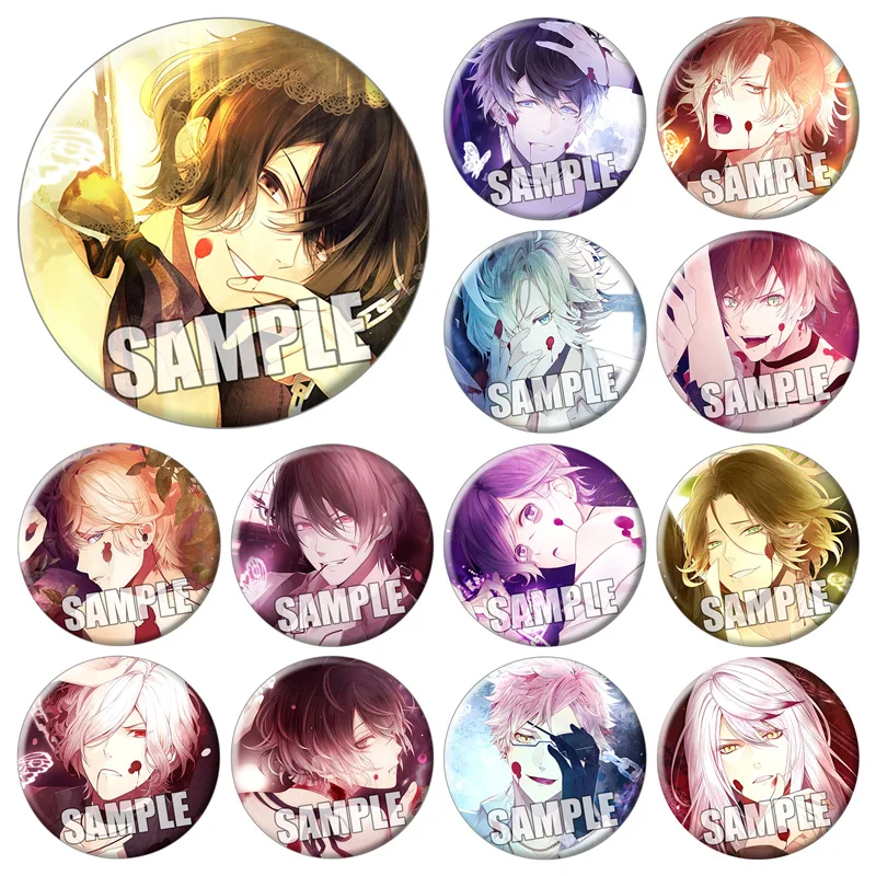 

Значки DIABOLIK LOVERS 58 мм для влюбленных