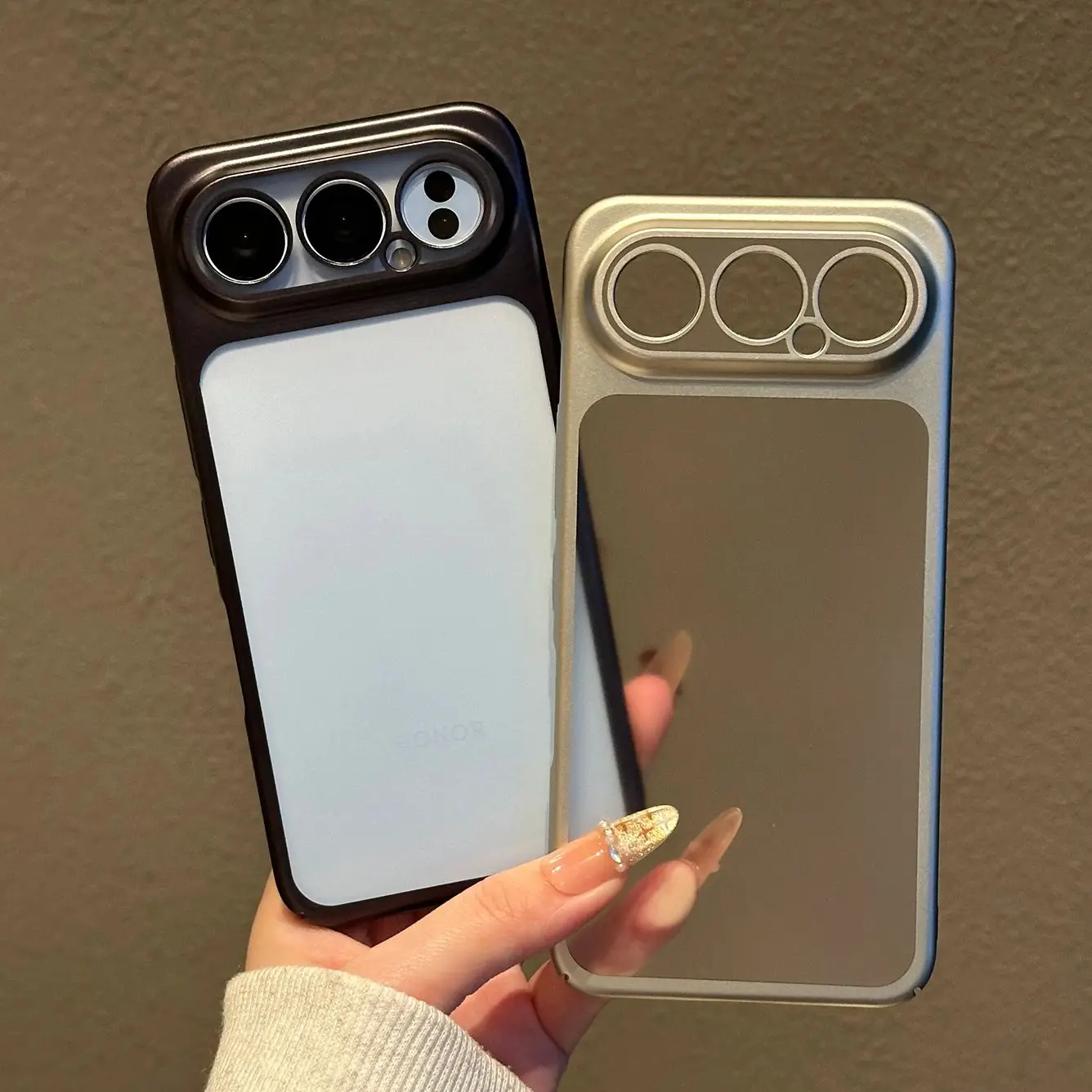 Luxury Matte Ultra Thin Hard Case with Plating Camera Film Protection - Frosted Shockproof Cover