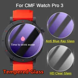 Ultra Clear Anti Blue - Ray Tempered Glass Screen Protector - 9H Shockproof Protective Film for 3 Pieces (CMF Watch Pro 3)